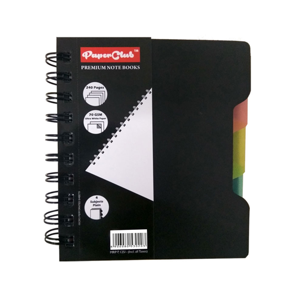 PaperClub 5-Sub WBPP NoteBook (A6-160pages) wiro binding notebook | wiro diary for office | New Year Diary 2024 | Non Dated Dairy | wiro diary for journal | wiro Diary A6 - 240 Pages | Just in Price 85 Rs.