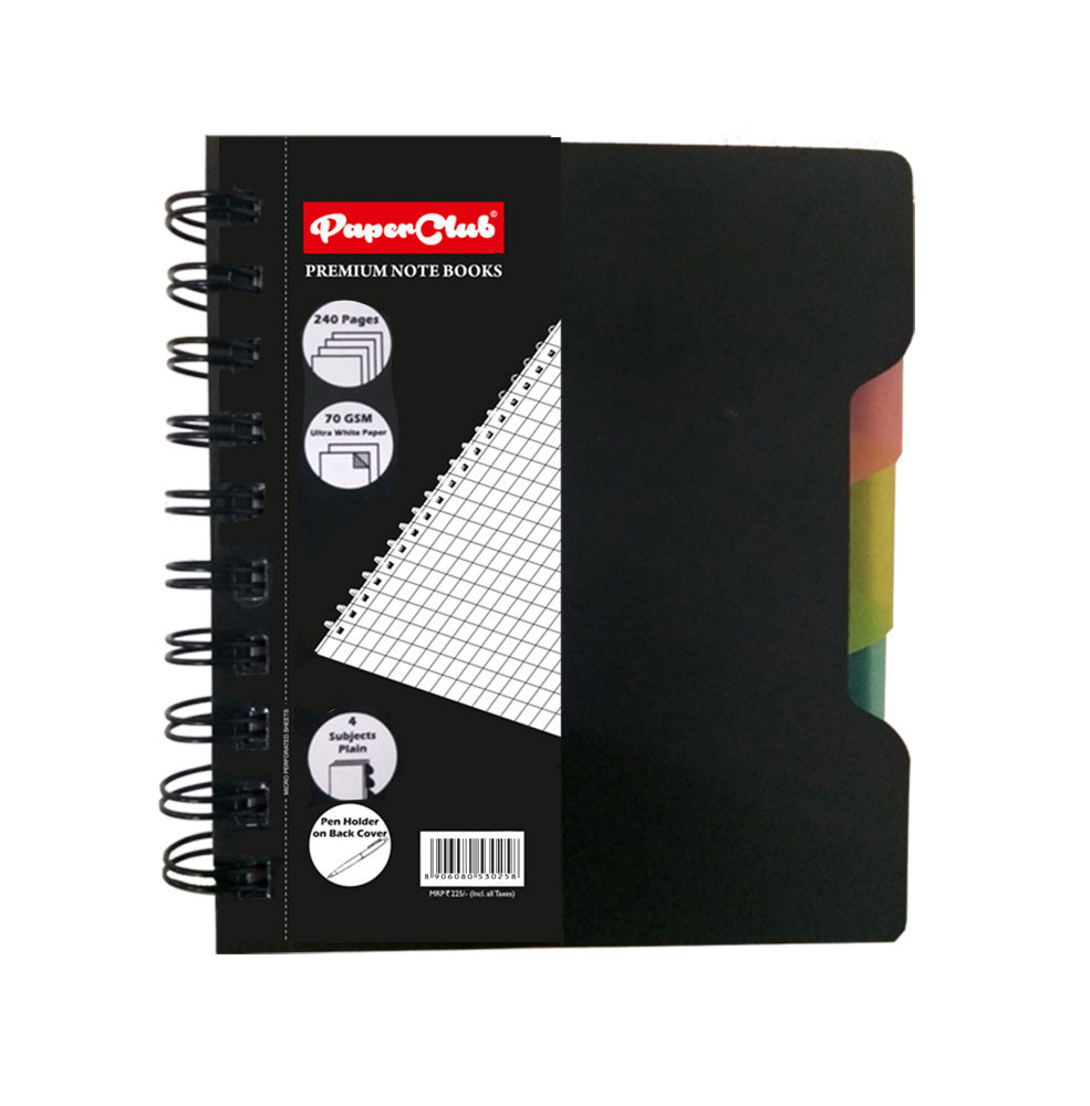 PaperClub 5-Sub WBPP NoteBook (A6-160pages) wiro binding notebook | wiro diary for office | New Year Diary 2024 | Non Dated Dairy | wiro diary for journal | wiro Diary A6 - 240 Pages | Just in Price 85 Rs.