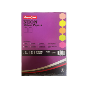 PaperClub Neon Color Paper, A4 size ( Plain Sheets)