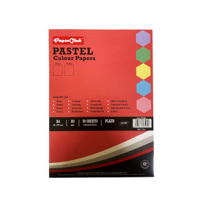 PaperClub Pastel Paper, A4 ( Plain Sheets)