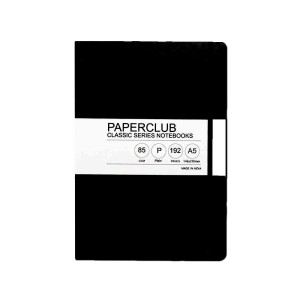 PaperClub Classic Series Notebook, A5-53311 PLAIN| Assorted Color, Board Cover, Natural White Paper, Fashionable Design