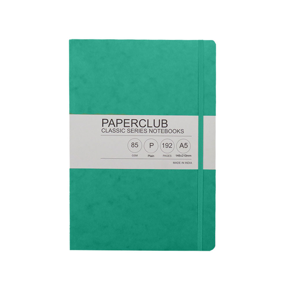 PaperClub Classic Series Notebook, A5-53311 PLAIN| Assorted Color, Board Cover, Natural White Paper, Fashionable Design