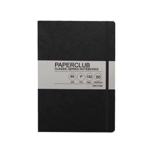 PaperClub Classic Series Notebook, B5-53312| Plain | Assorted Color, Board Cover, Natural White Paper, Fashionable Design