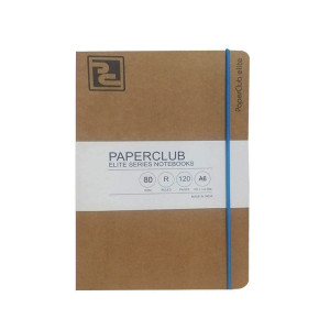 PaperClub Elastic Stitched Spines -80-GSM NoteBook with Elastic Closures and Pocket Inside (80 pages,A6,A5 &A4 )- Kraft notebook | Eco Friendly Notebook | Kraft notebook  | stitched Spine Kraft notebook | notebook diary  Pack of 3 pcs